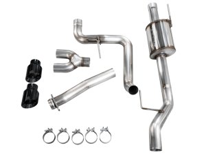 Ford F150 Performance Exhaust - Dual Side Exit - AWE Tuning - Cat Back with 4.5in Tips, 180 Technology® - Diamond Black - `21-`25 Ford F150 Performance Exhaust - Dual Side Exit - AWE Tuning - Cat Back with 4.5in Tips, 180 Technology® - Diamond Black - `21-`25